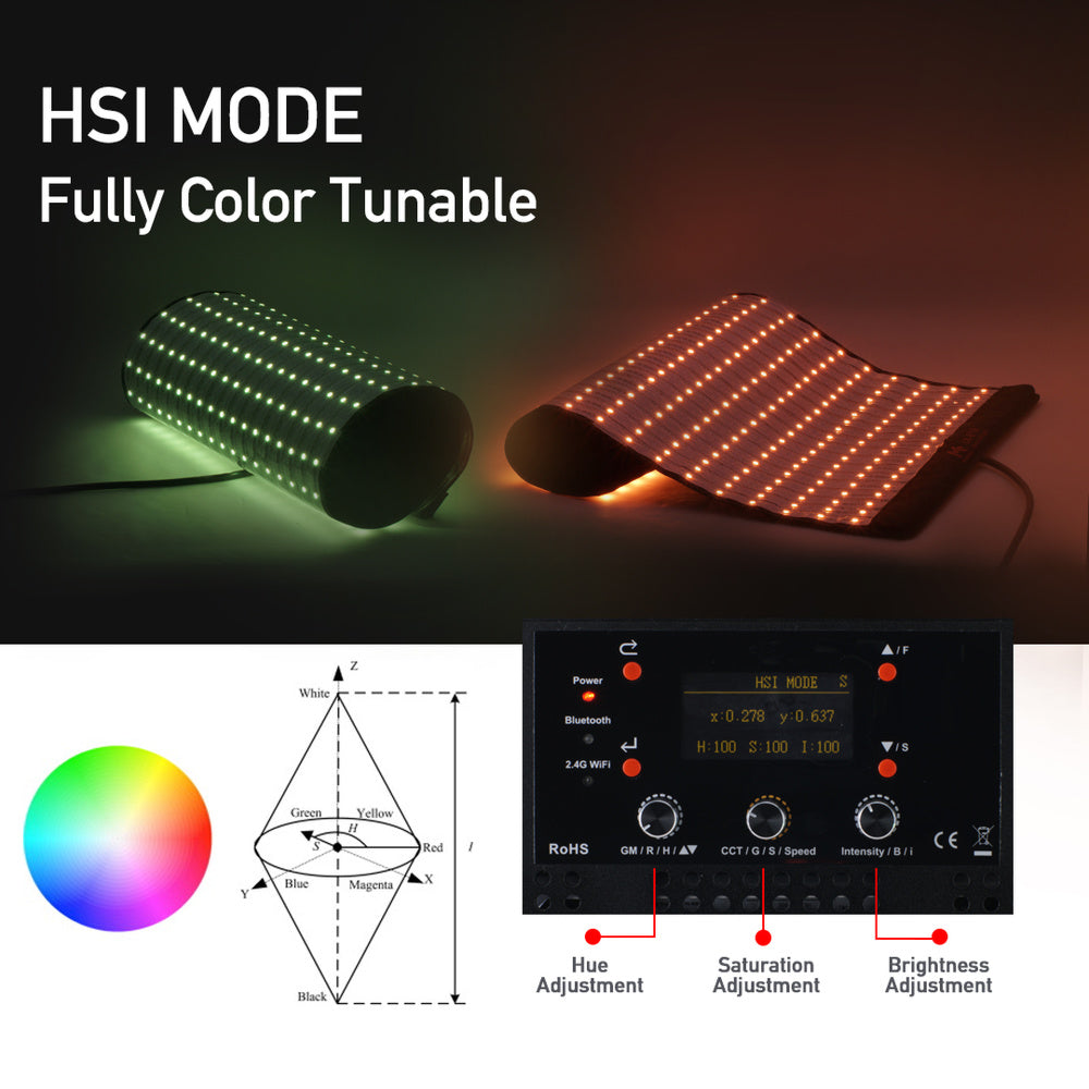 FalconEyes RX-818A 100W RGB ROLL-FLEX FLEXIBLE LED Panel Light