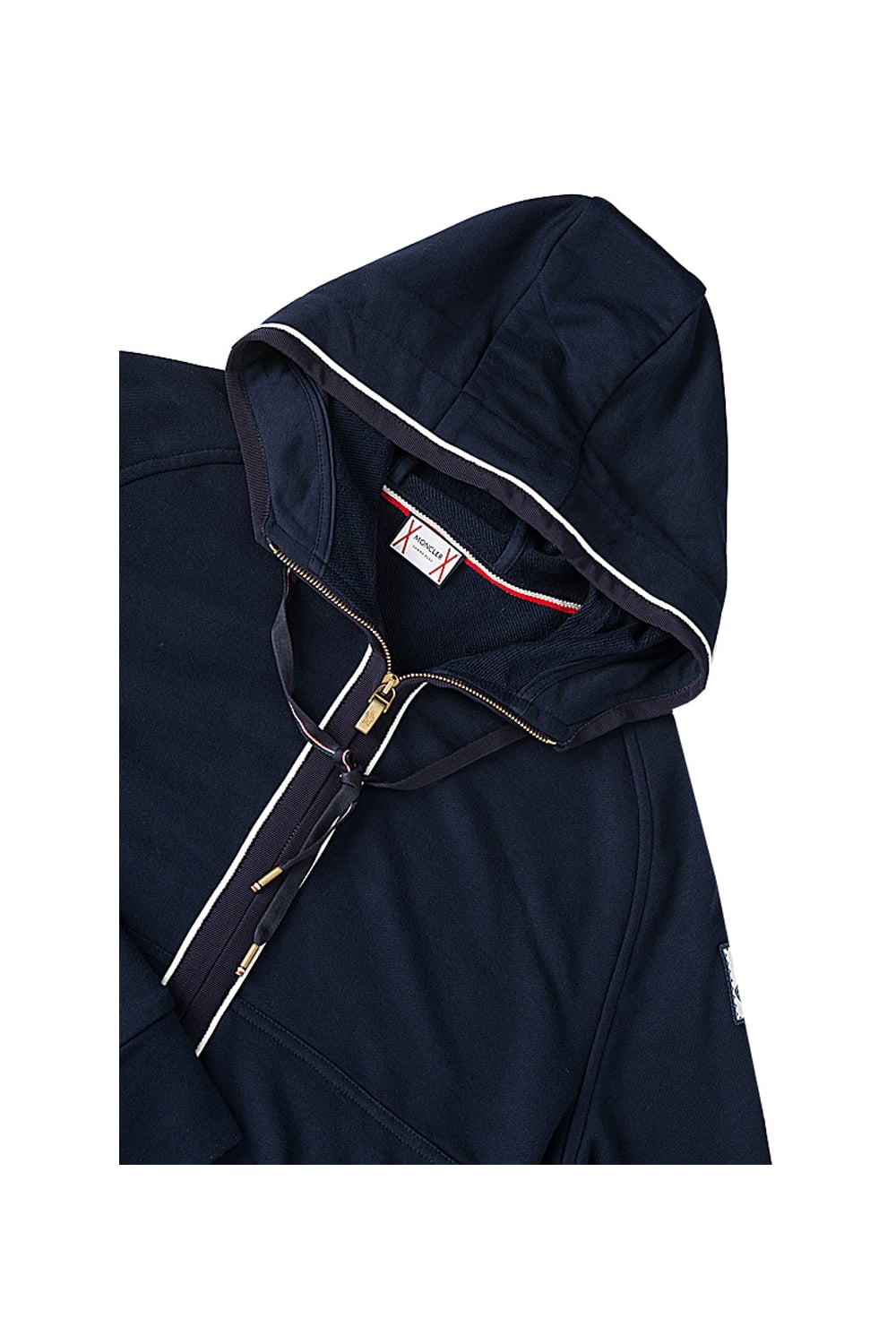 MONCLER Moncler Gamme Bleu Zip Through Hooded Top Navy - Clothing