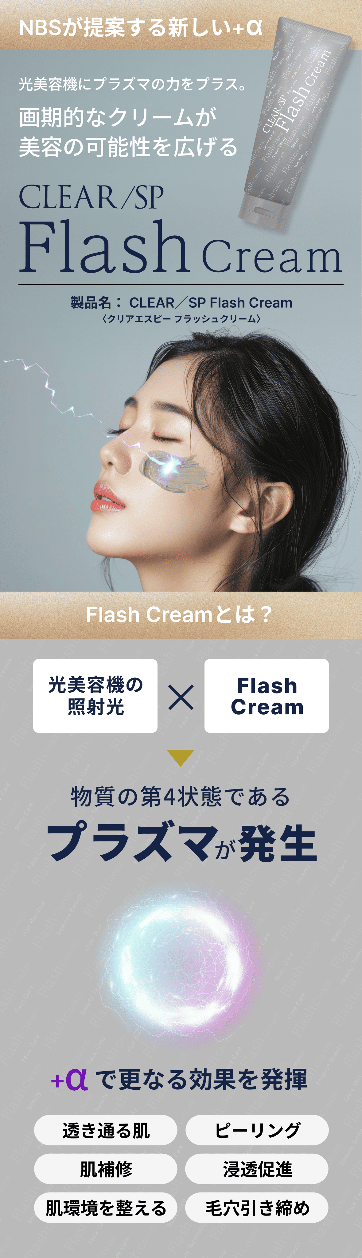 サロンの光脱毛機が進化する！プラズマで美肌革命Flash Cream