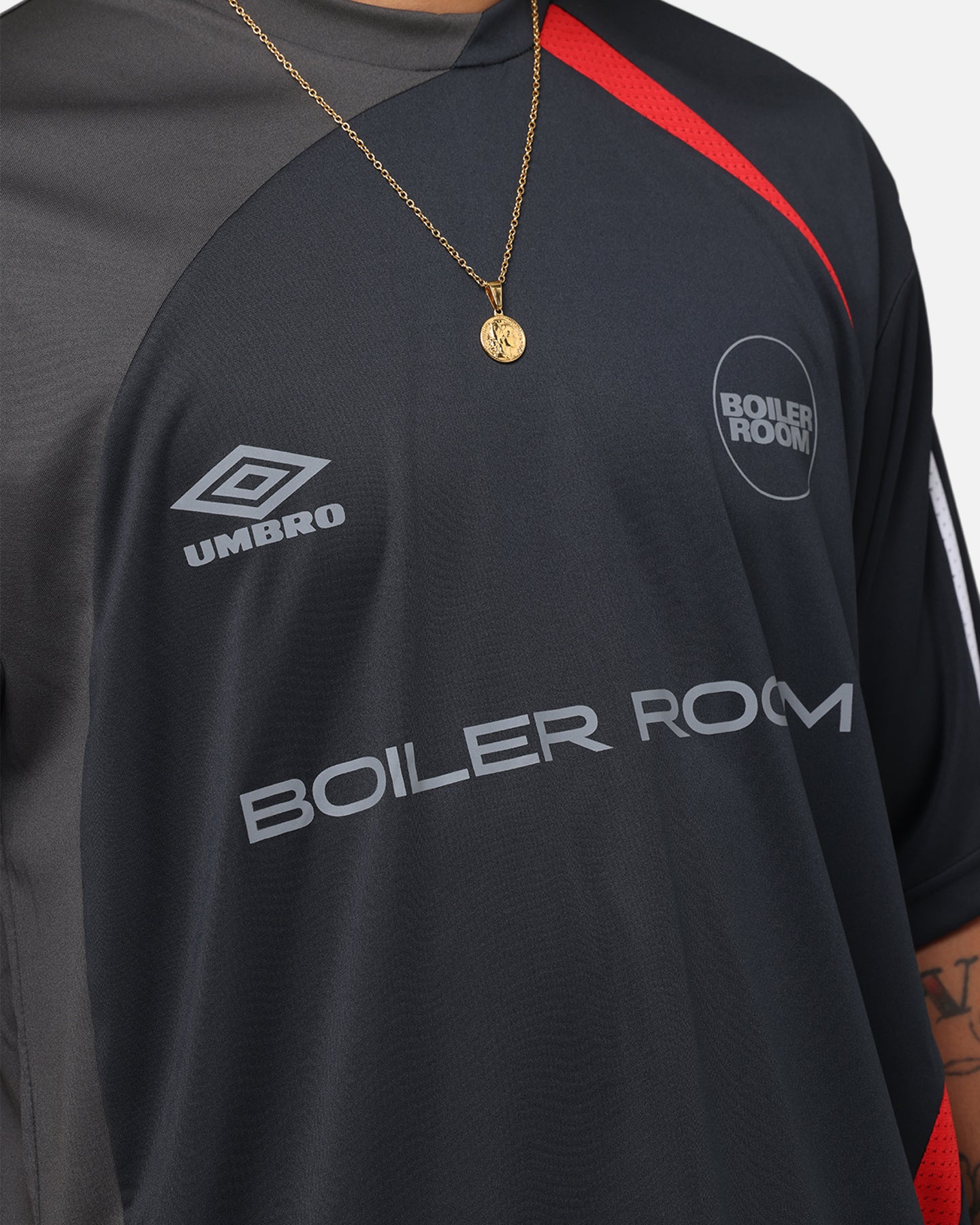 Boiler Room X Umbro Football Jersey T-Shirt Black | Culture Kings US