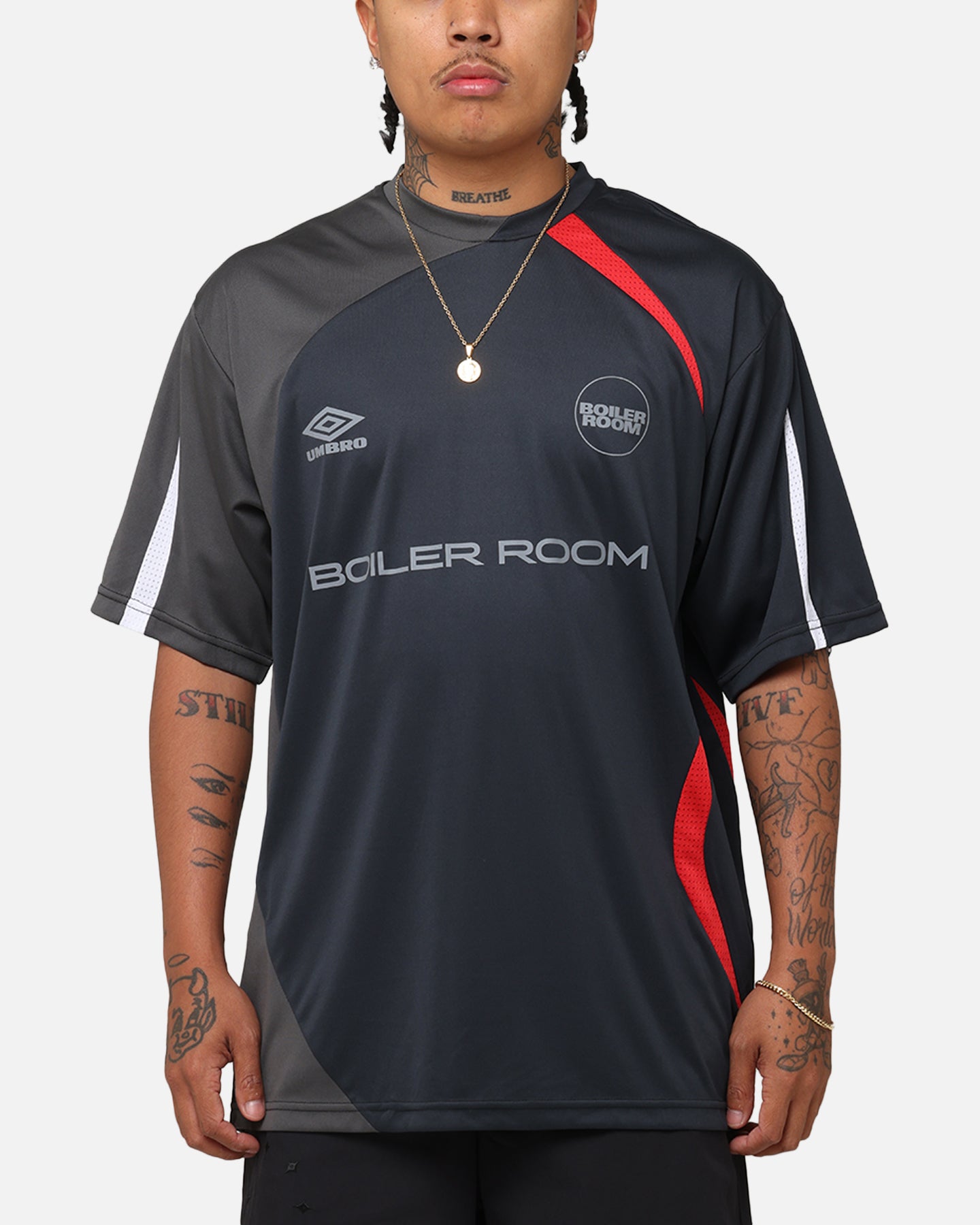 Boiler Room X Umbro Football Jersey T-Shirt Black | Culture Kings US