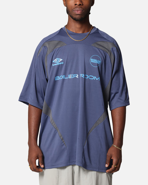 Boiler Room X Umbro Football Jersey T-Shirt Blue | Culture Kings US