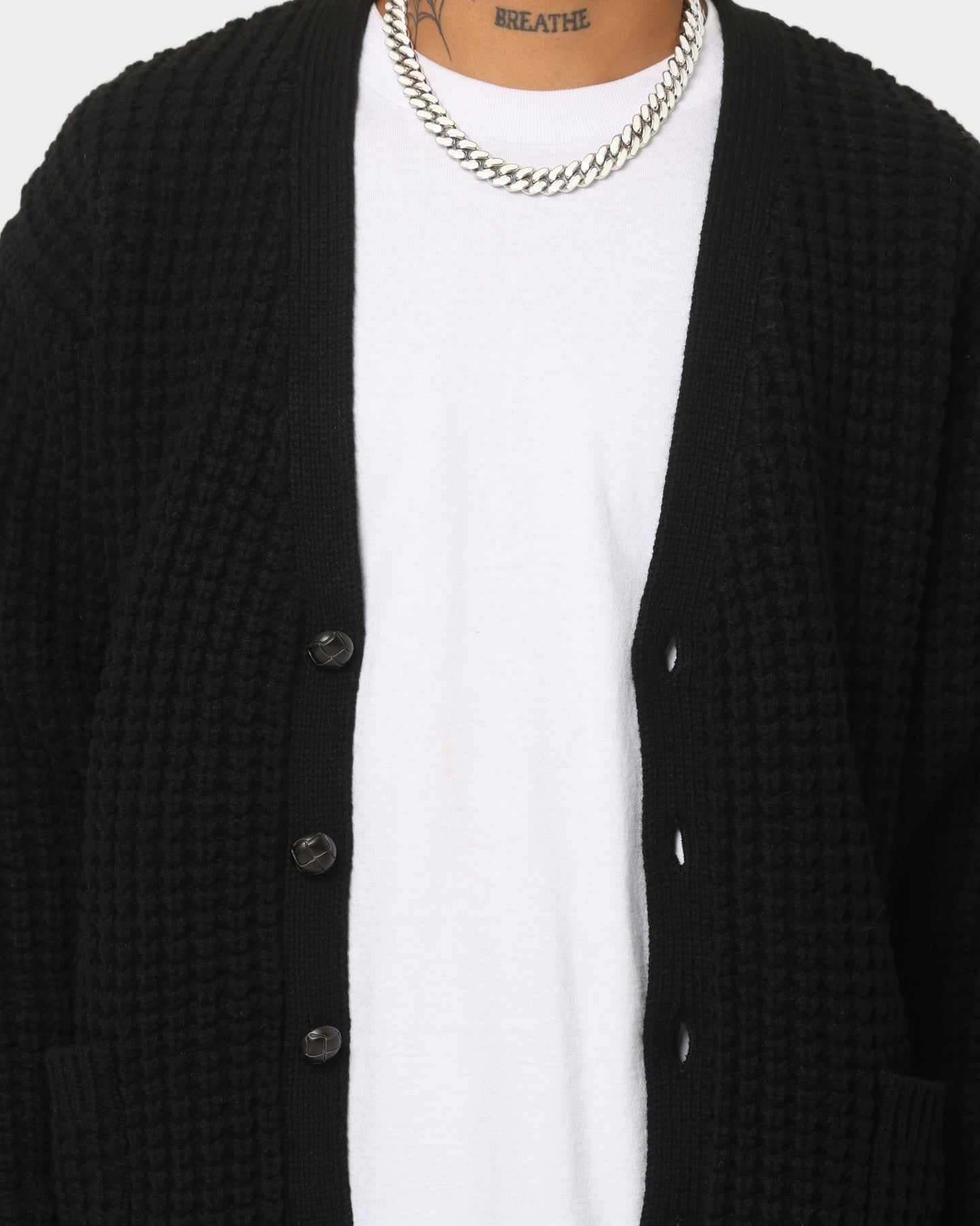 Supreme Waffle Knit Cardigan Black | Culture Kings US