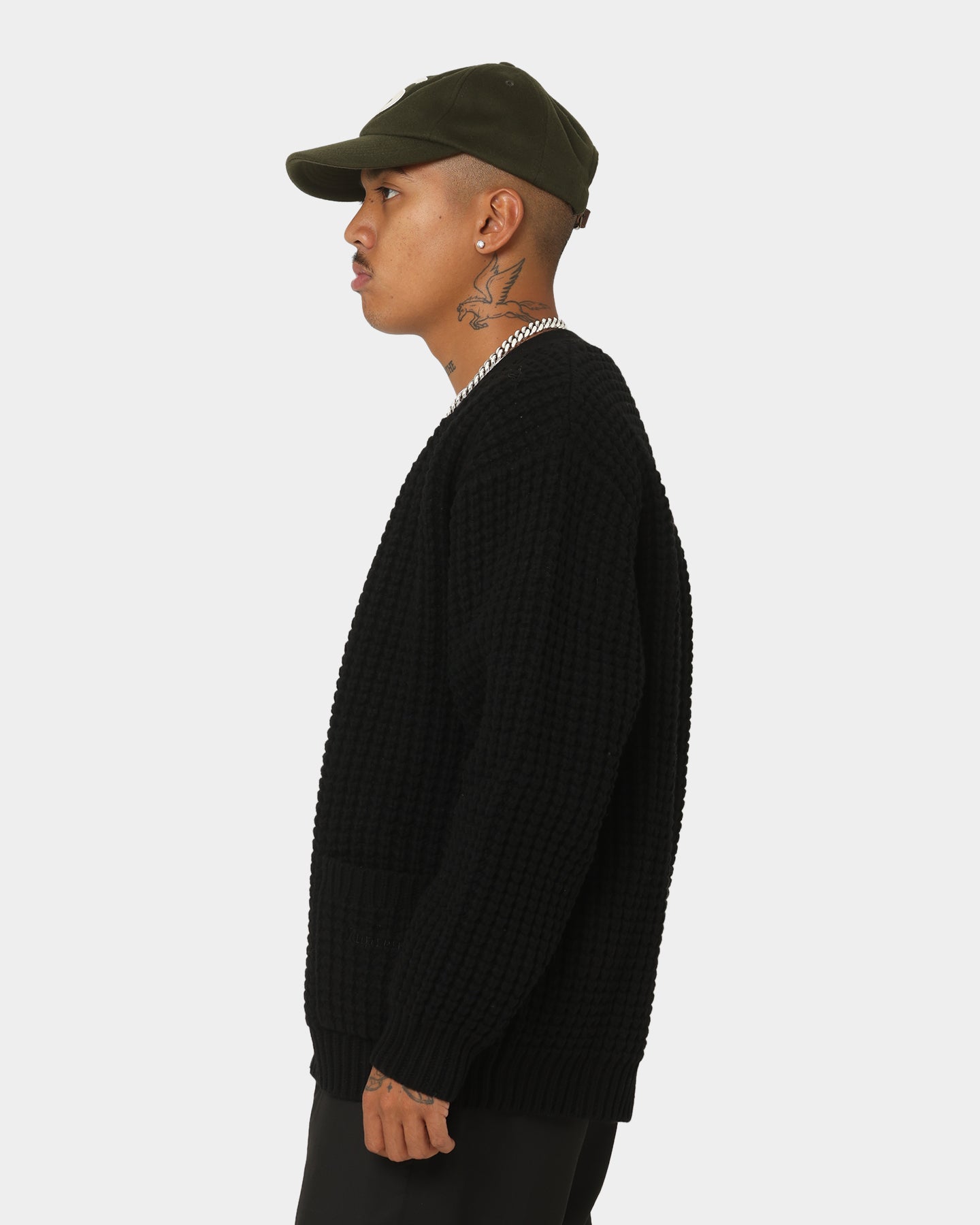 Supreme Waffle Knit Cardigan Black | Culture Kings US