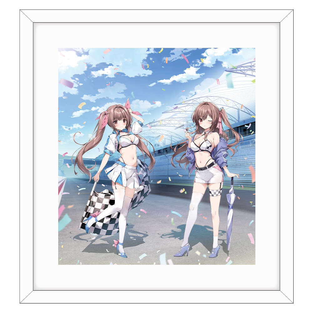 karory先生]描き下ろし複製原画（蒼海舞香＆蒼海夏音／レースクイーン