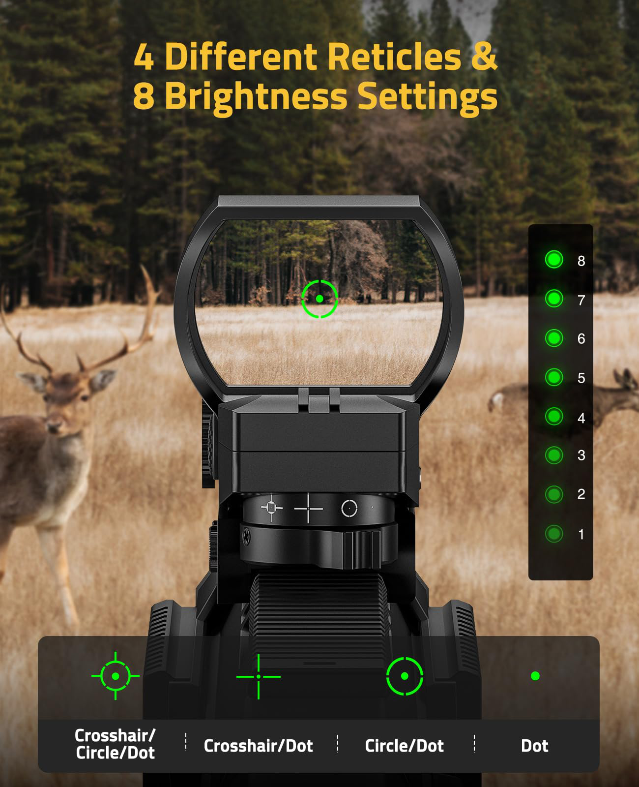 CVLIFE EagleFeather Green Dot and Magnifier Combo