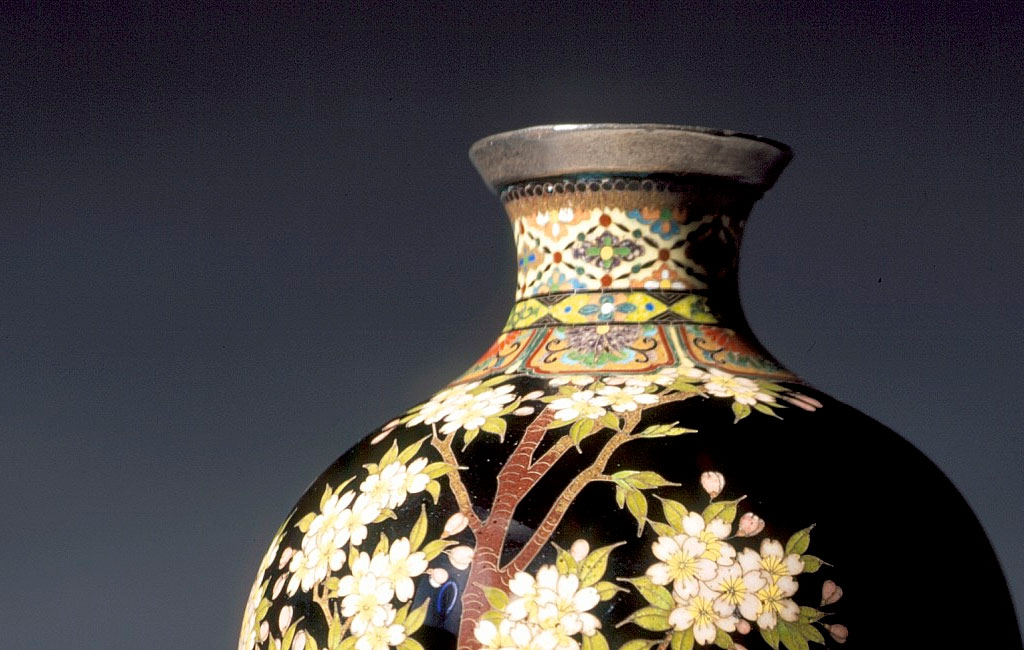 七宝焼 並河靖之 花鳥文花瓶 - CRAFTS DESIGN