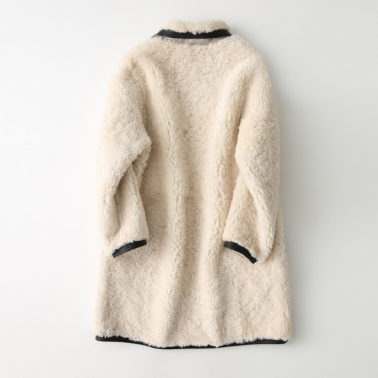 Women Real Sheep Skin Mouton lamb longcoat Jacket Coat リアル