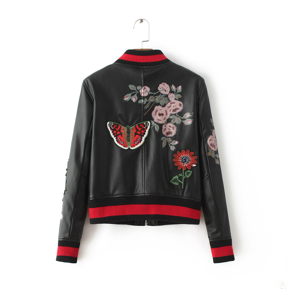 Real Leather Riders Bee embroidery レザー刺繍ボンバージャケット