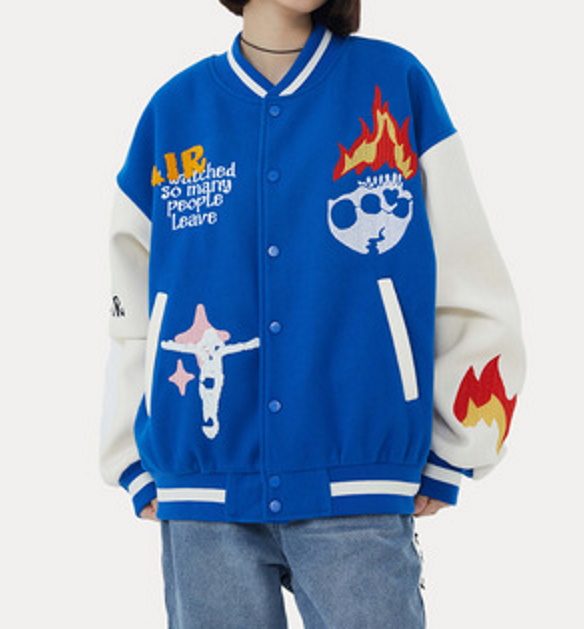 BLACKAIR skull candle embroidery baseball uniform jacket BASEBALL