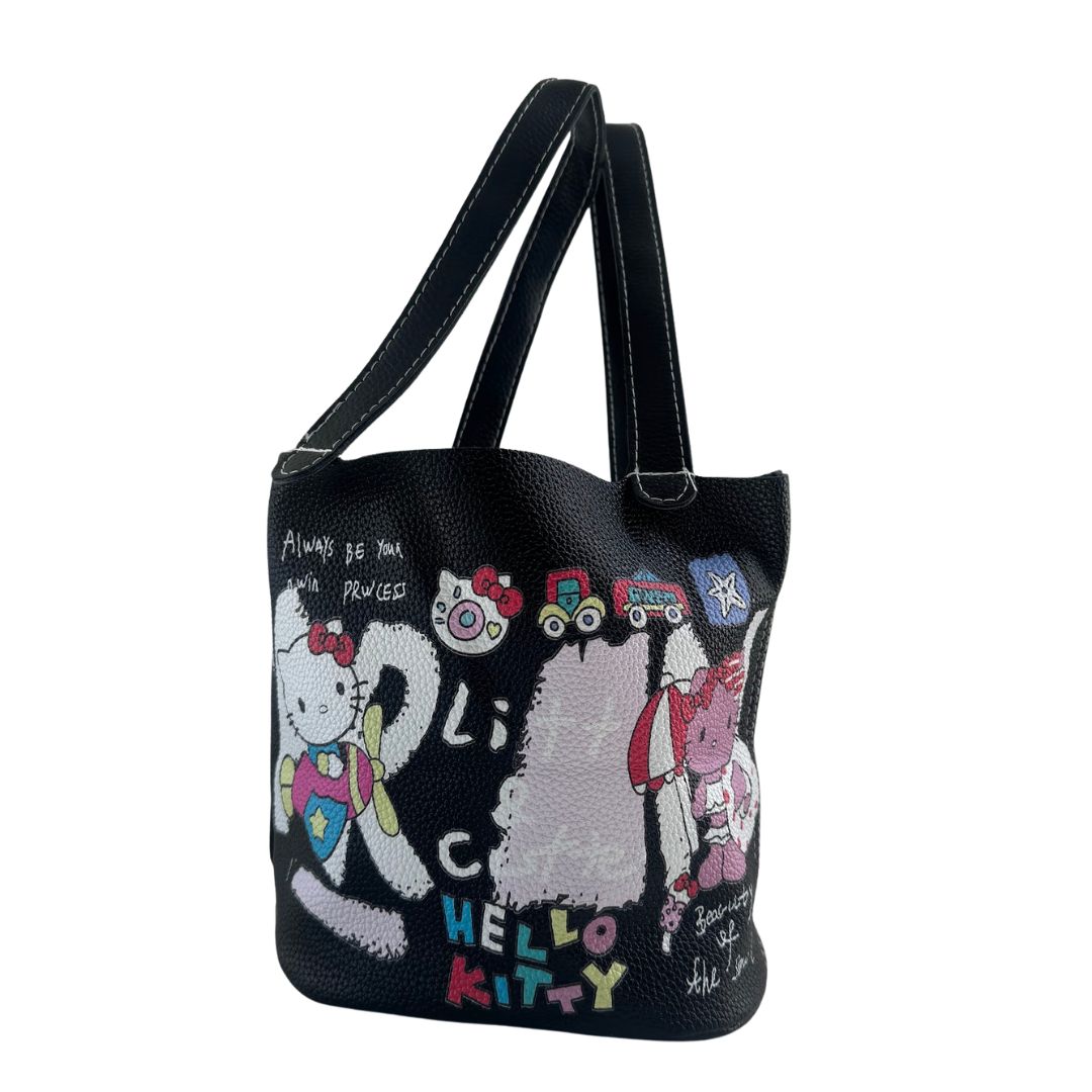 Hello Kitty Graphic Bucket Tote Shoulder Bag ハローキティ