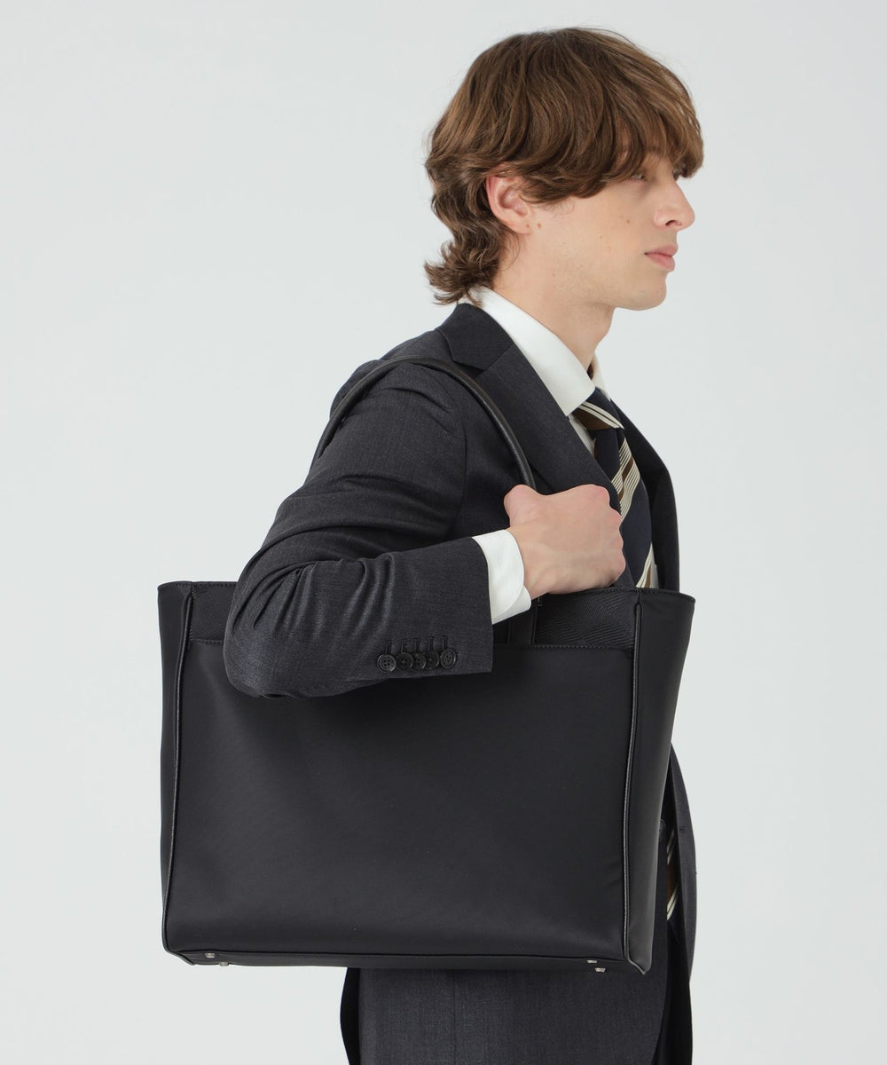 ナイロンコンビカルゼシャドークレストブリッジチェックビジネストート