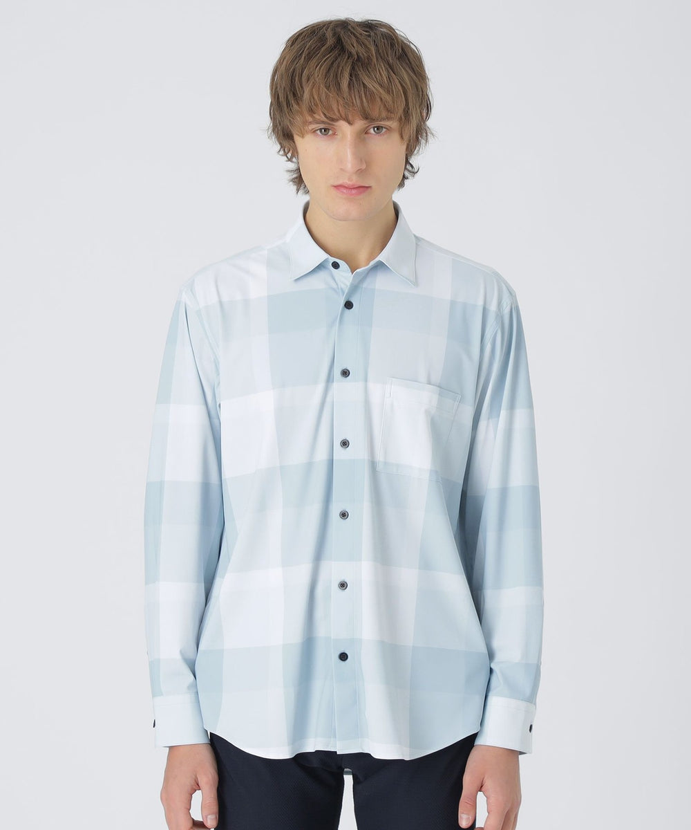 BLACK lab.】ハイストレッチトリコットチェックシャツ（カジュアル