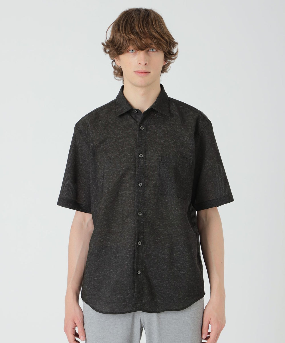 一部店舗限定】ストレッチカラミシャツ（カジュアルシャツ）｜BLACK