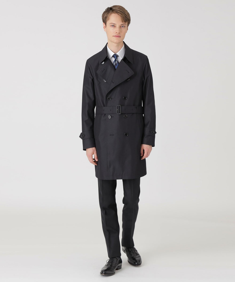 一部店舗限定】ギャバジンダブルトレンチコート（コート）｜BLACK