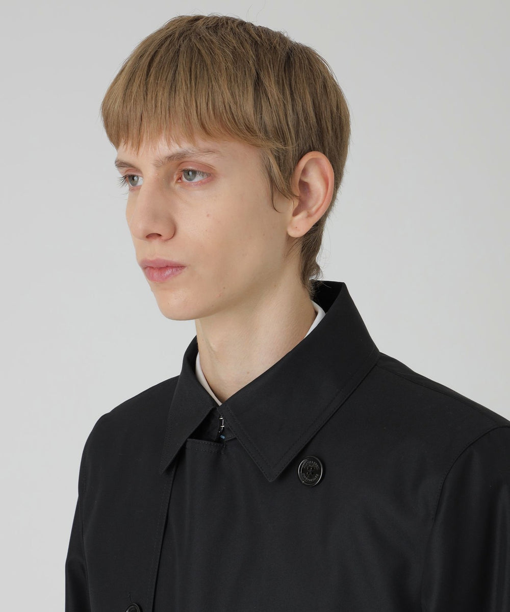 マイクロピーチギャバジンダブルトレンチコート（コート）｜BLACK