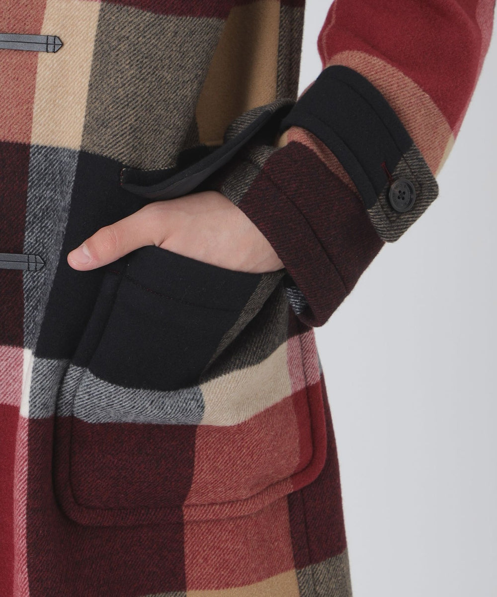 10th ANNIVERSARY】エアリーメルトンクレストブリッジチェックダッフル