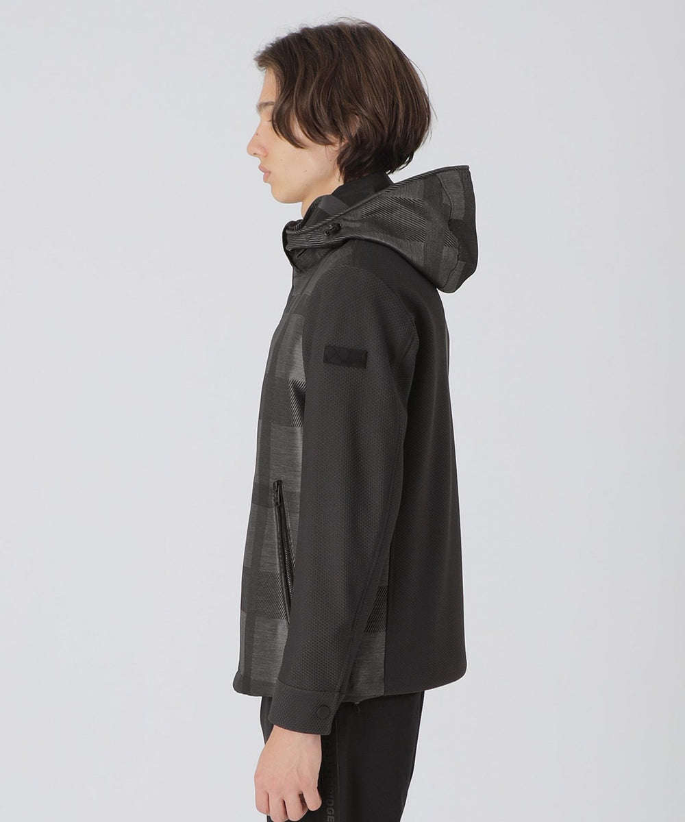 BLACK lab.】シャドーチェックハイブリッドパーカー（ブルゾン