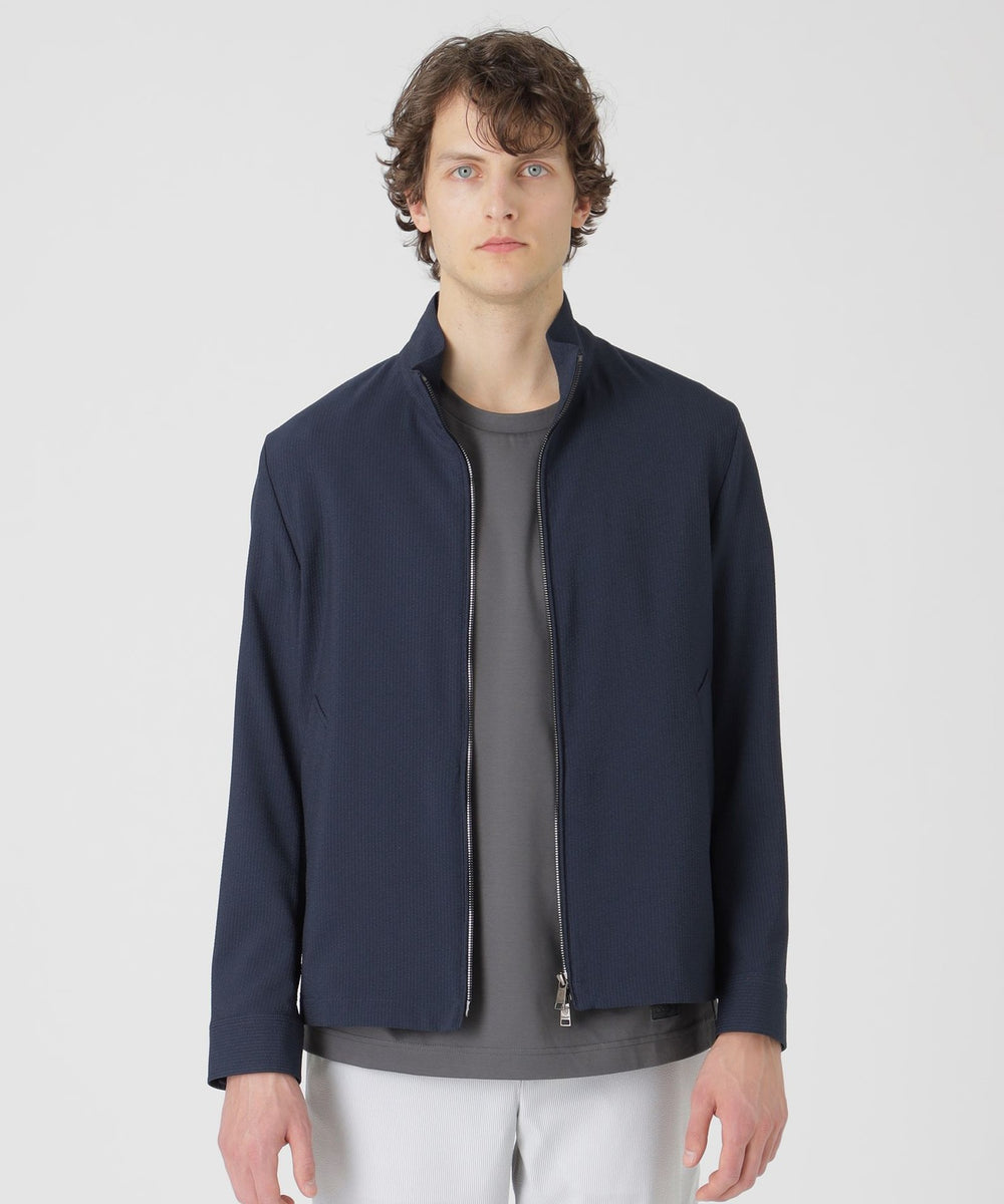 一部店舗限定】シアサッカースタンドネックブルゾン（ブルゾン