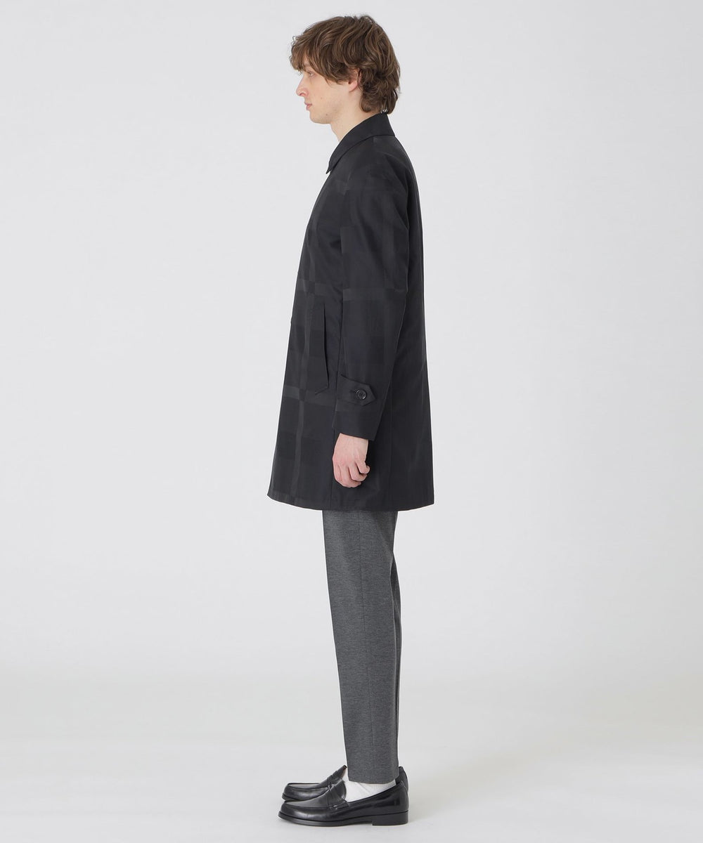 シャドーチェックライトウェイトステンカラーコート（ブルゾン