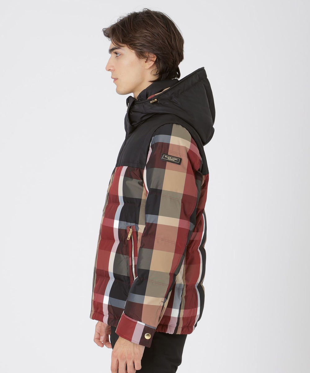 10th ANNIVERSARY】LIMONTAナイロンクレストブリッジチェックダウン