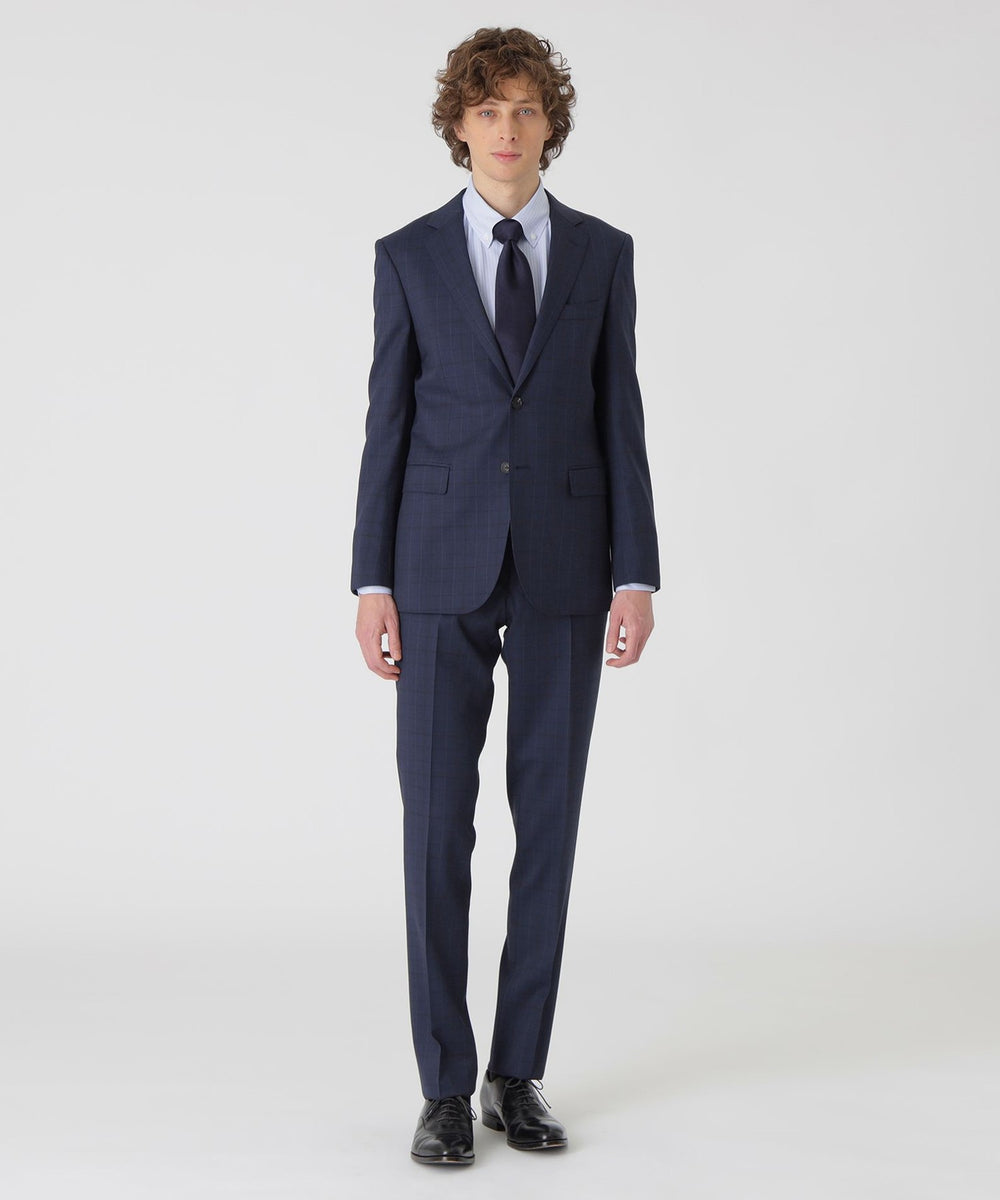 一部店舗限定】ブルーアクセントカラーペンチェックスーツ（スーツ