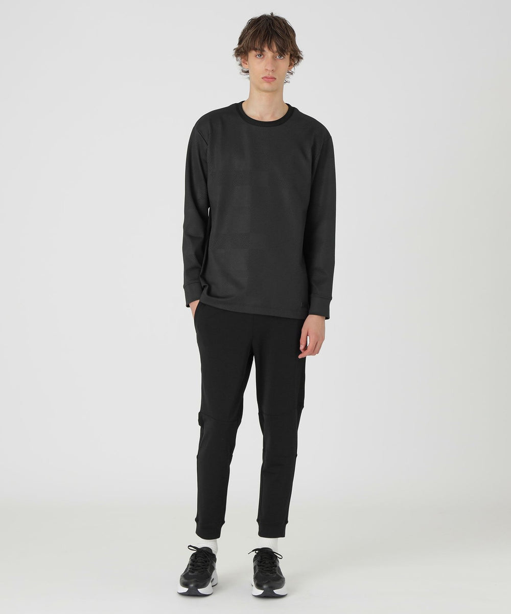 BLACK lab.】エンボスシャドーチェックカットソー（カットソー