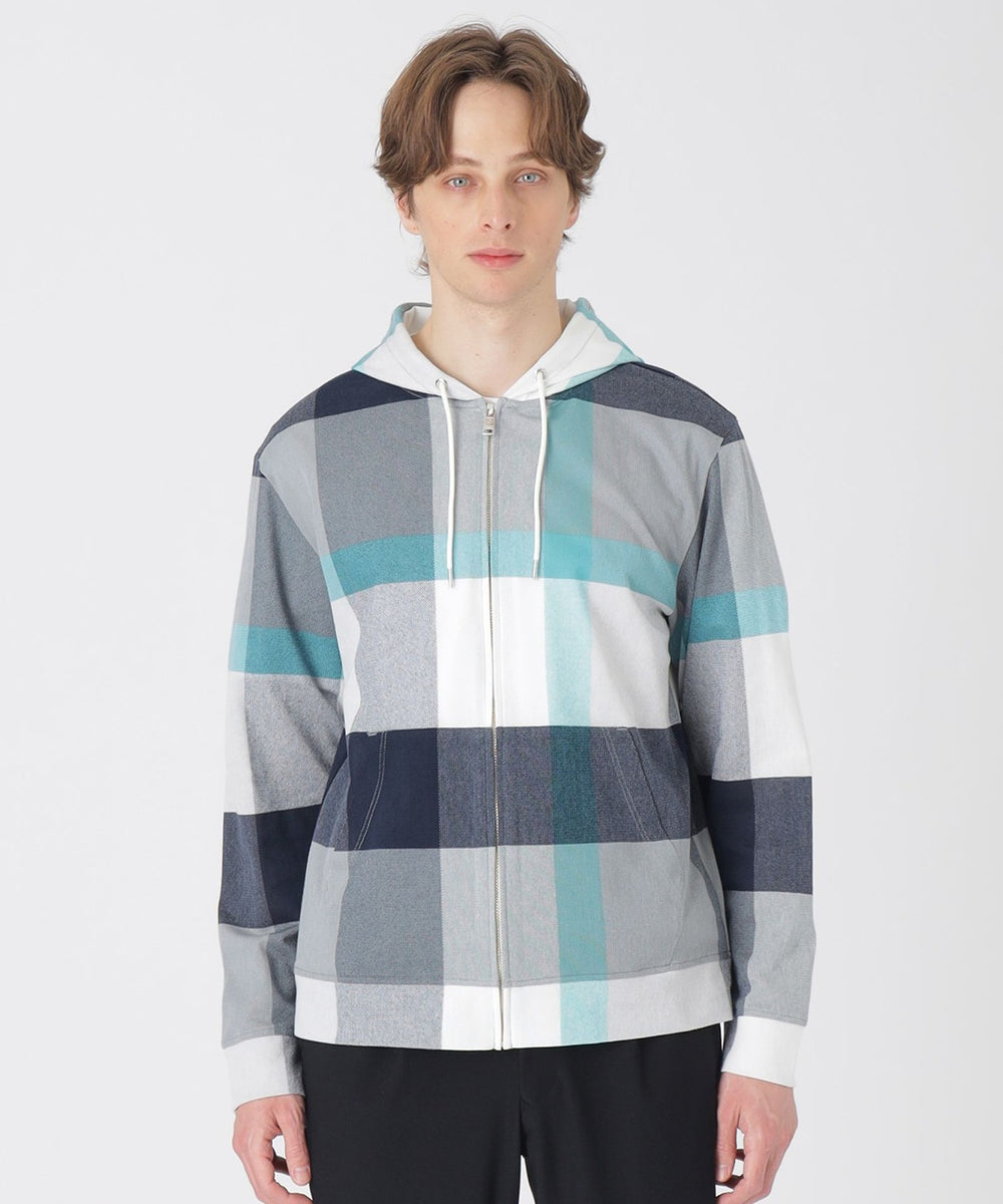 クレストブリッジチェックラッセルパーカー（カットソー）｜BLACK