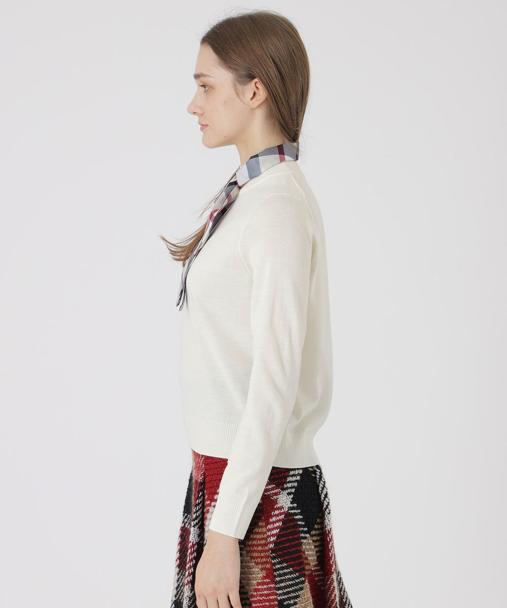 ウールアクリルブレンドスカーフニット（ニットウェア）｜BLUE LABEL