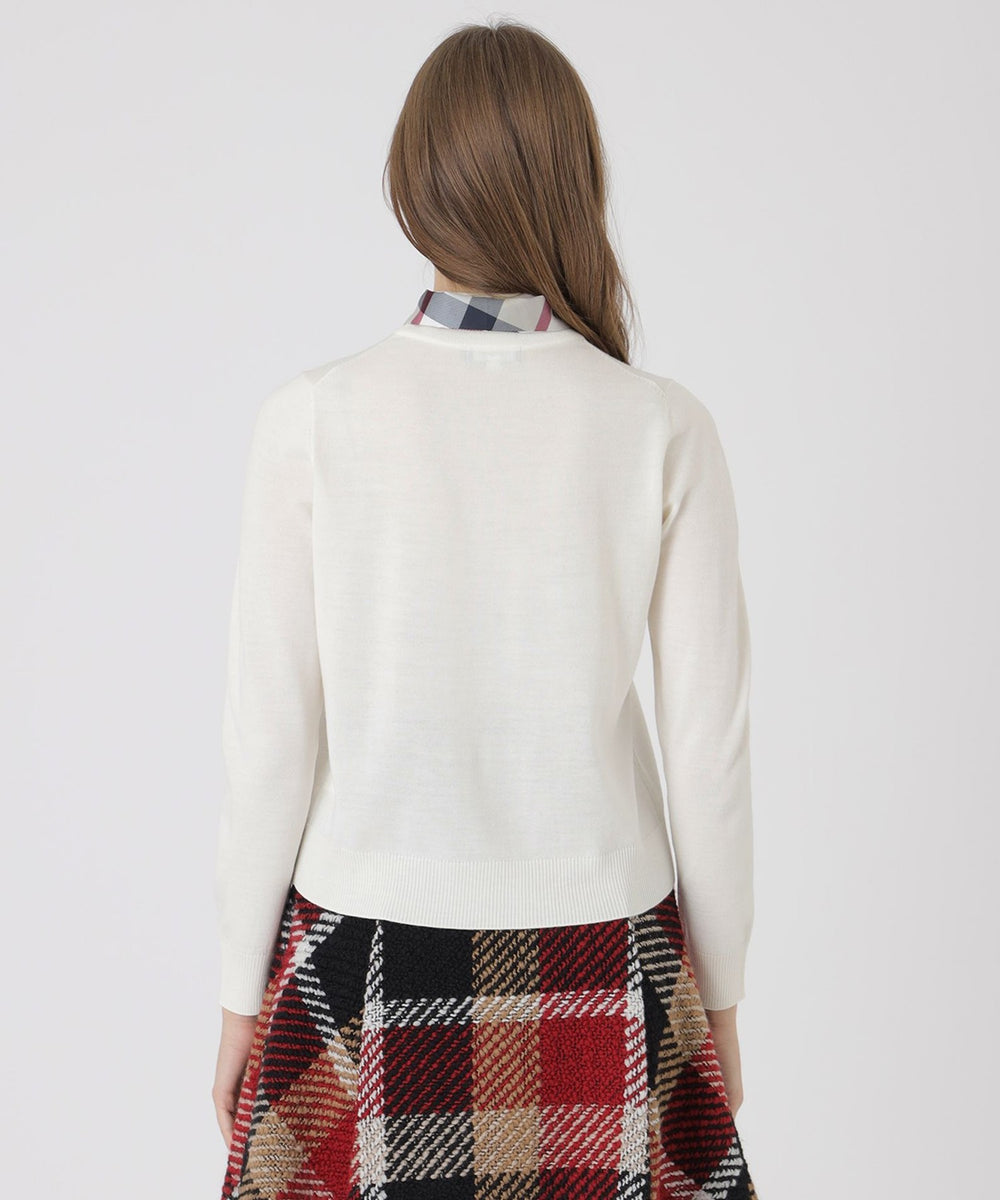 ウールアクリルブレンドスカーフニット（ニットウェア）｜BLUE LABEL