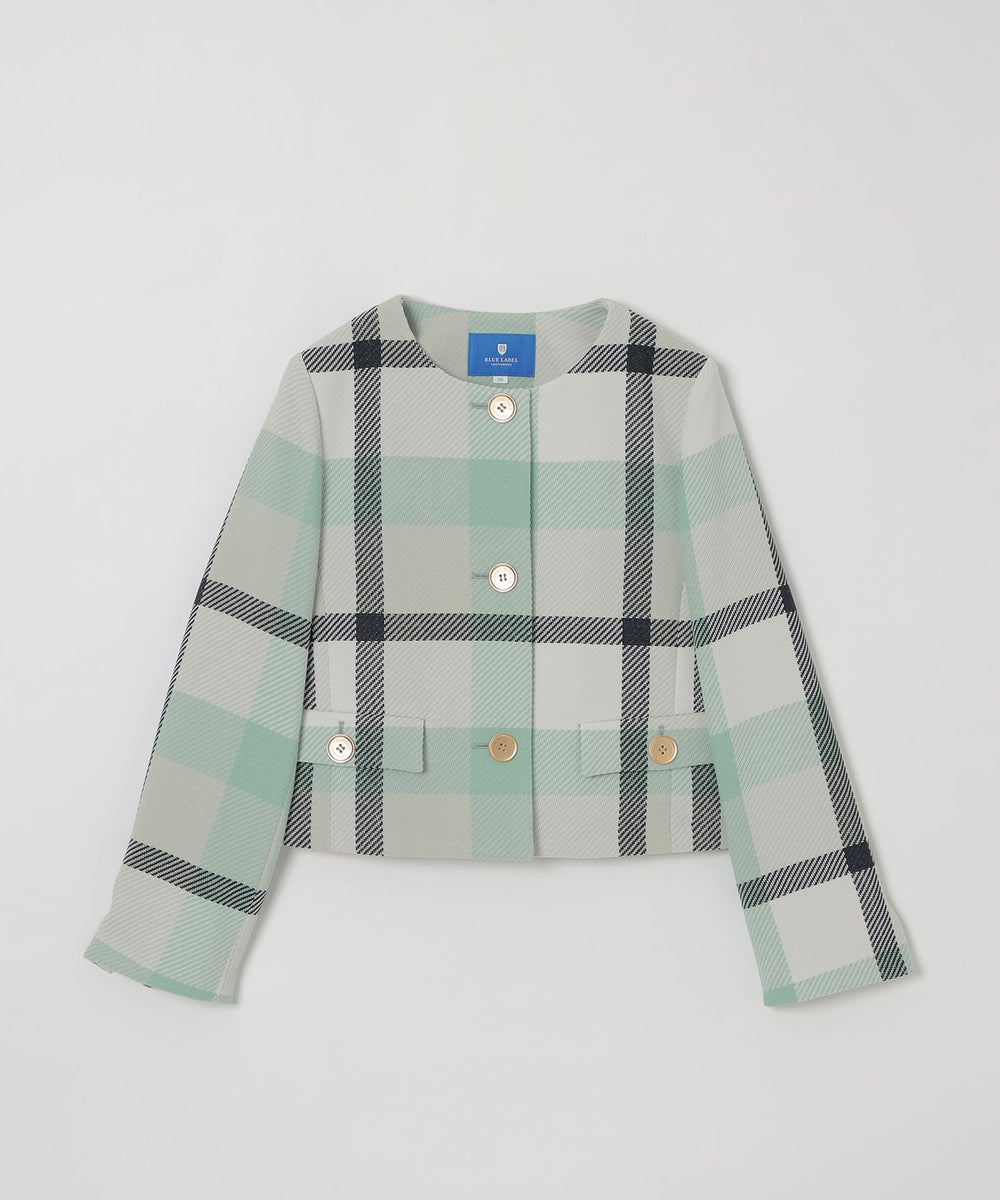 一部店舗限定】クレストブリッジチェックツィードジャケット