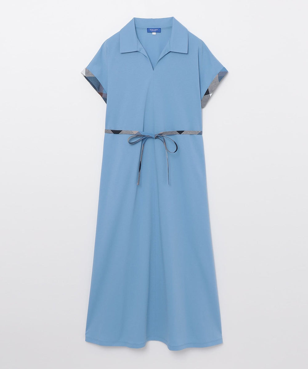 コンパクトポンチカラーネックドレス（ドレス）｜BLUE LABEL