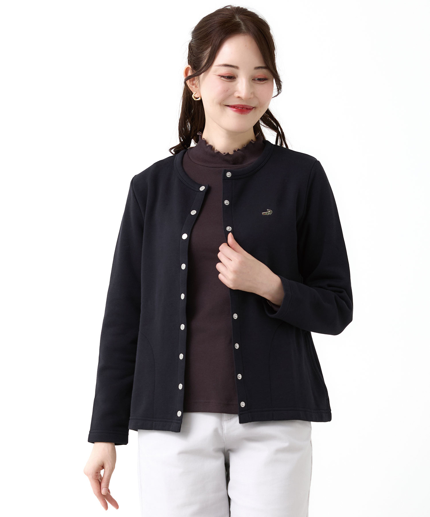 レディース スナップボタン カーディガン通販 [0302-36299