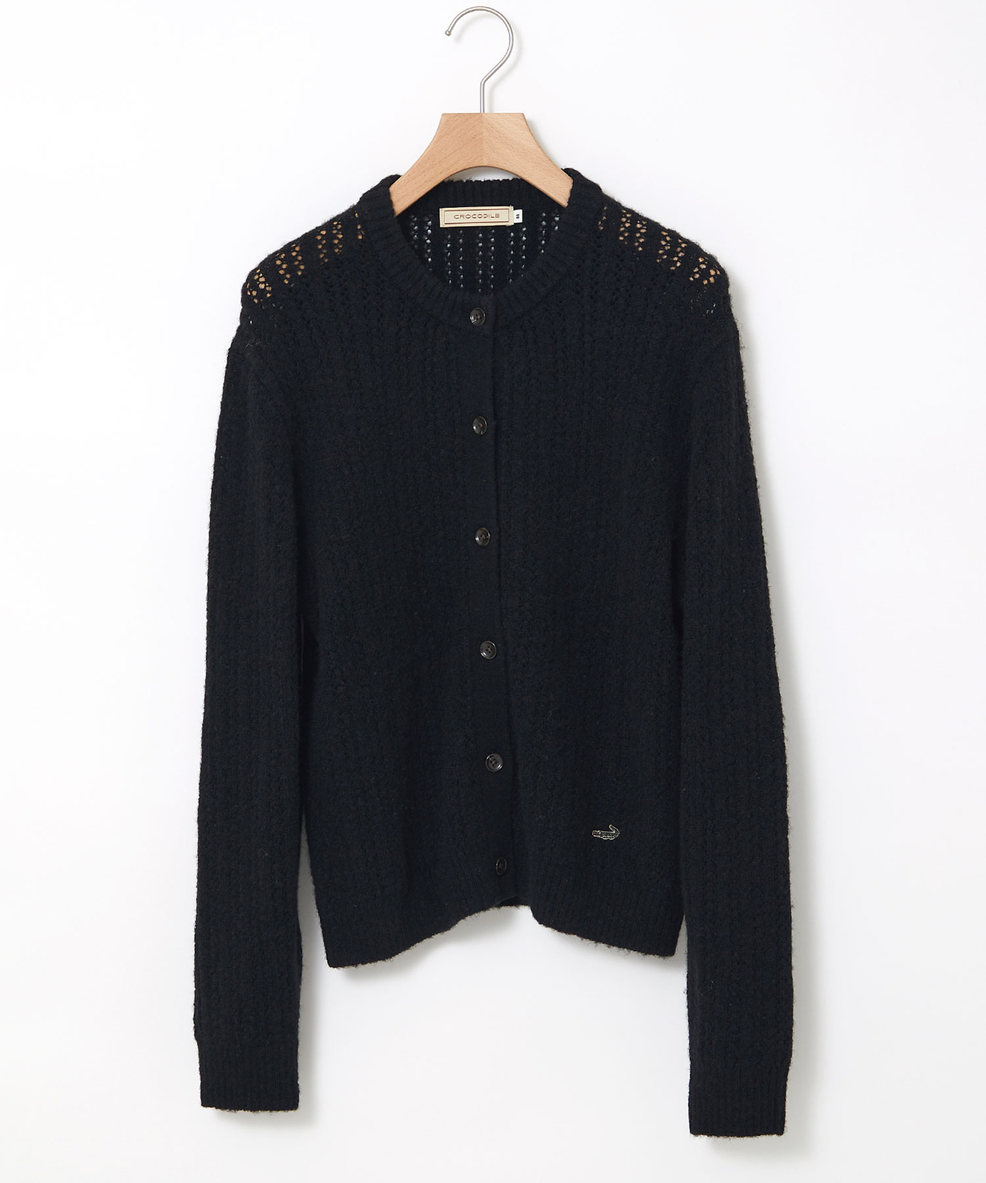 レディース ウールブレンド ケーブル ニットカーディガン【手洗いOK