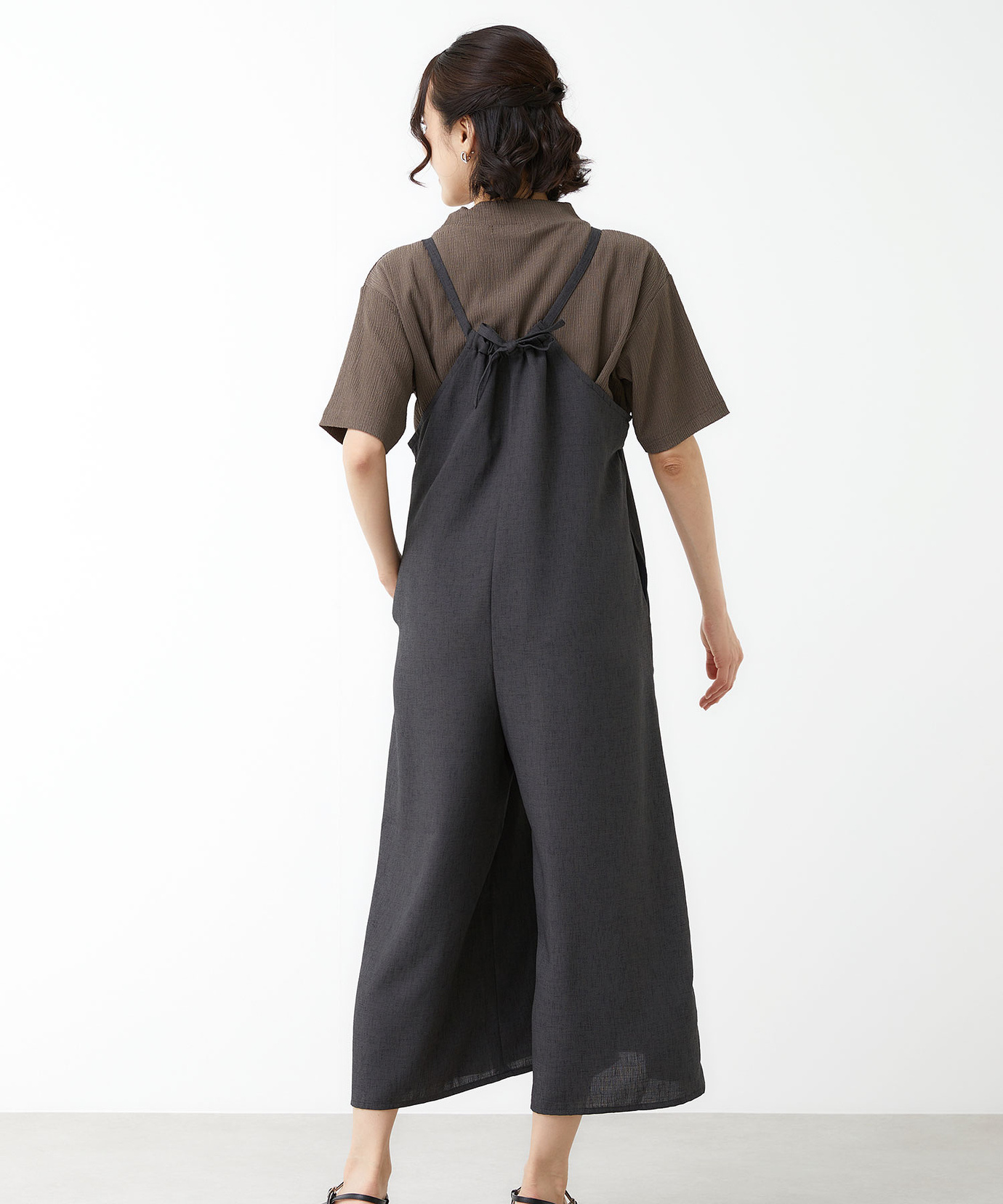 レディース バックリボン デザイン サロペット通販 [0321-53700