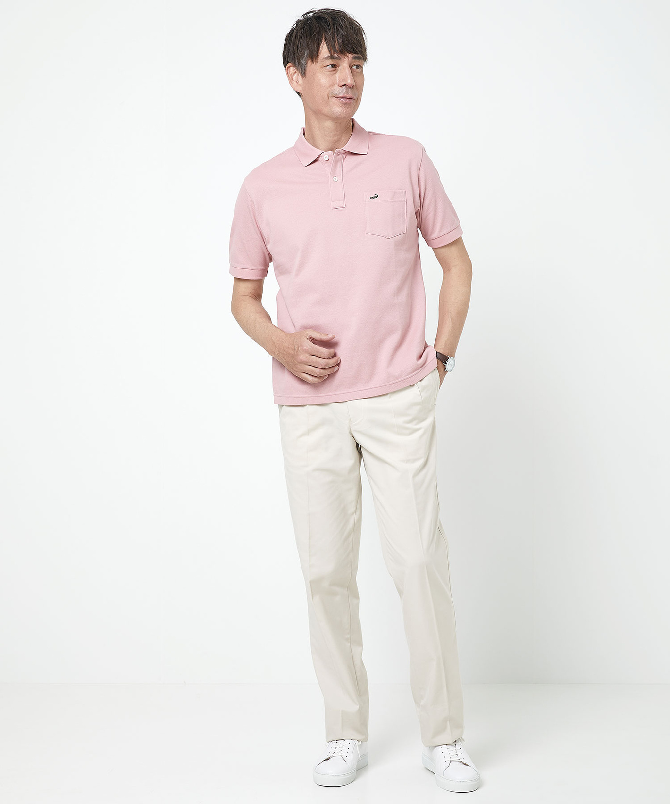 メンズ 【ベストセラー】ワンポイント半袖ポロシャツ【抗菌】通販