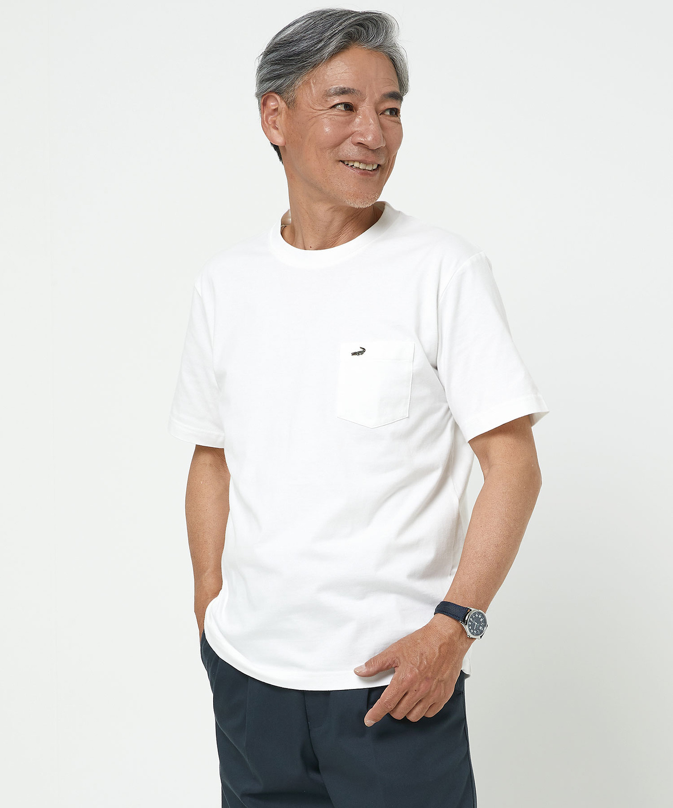 メンズ ポケット付きワンポイントTシャツ【TEMP-C】 通販 [1602-08250