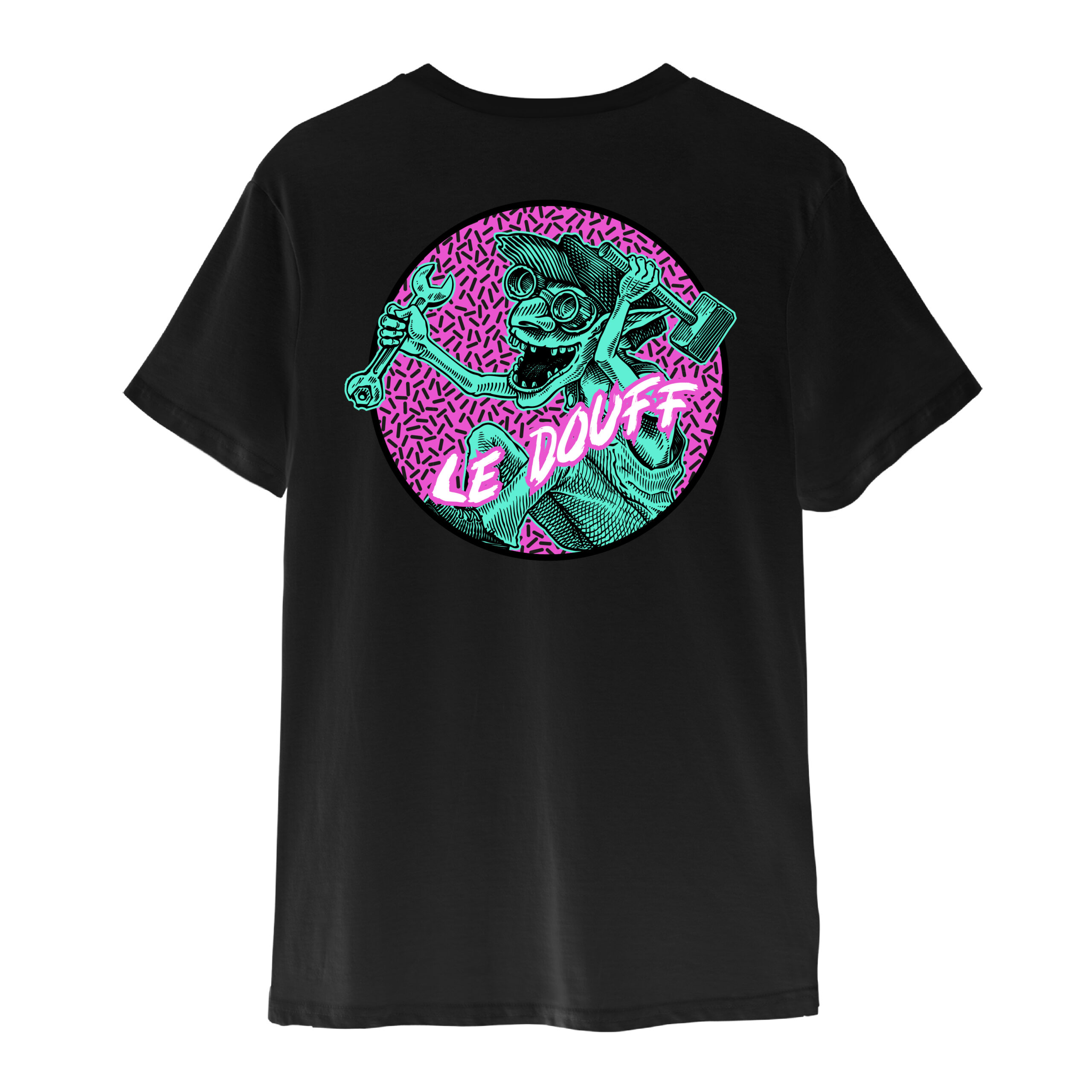 Black Le Douff Tshirt - Crossed Anchors