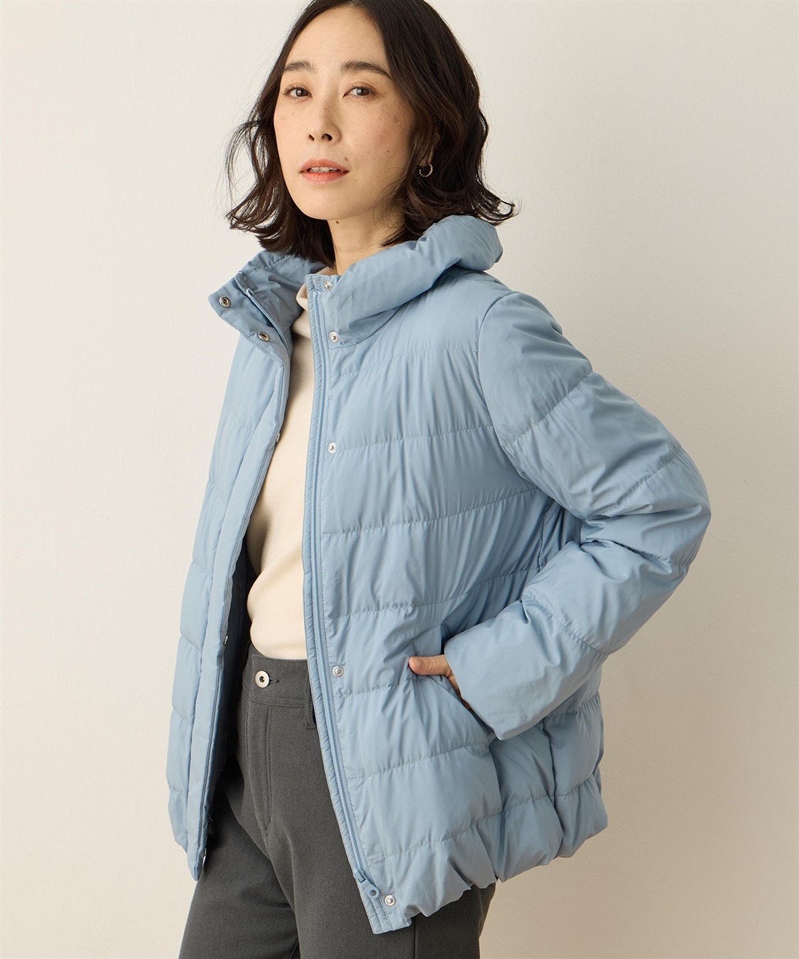 ショートダウンコート【はっ水・ハンドウォッシャブル】 DECOY｜クロス