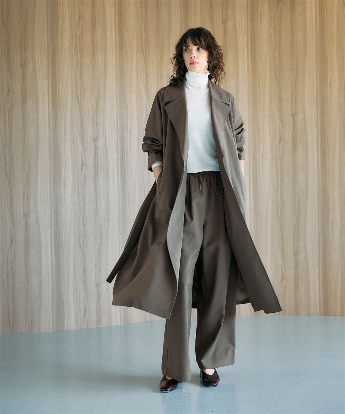 ベルテッドロングコート【CLEAN MOTION】 N.O.R.C｜クロスプラス公式