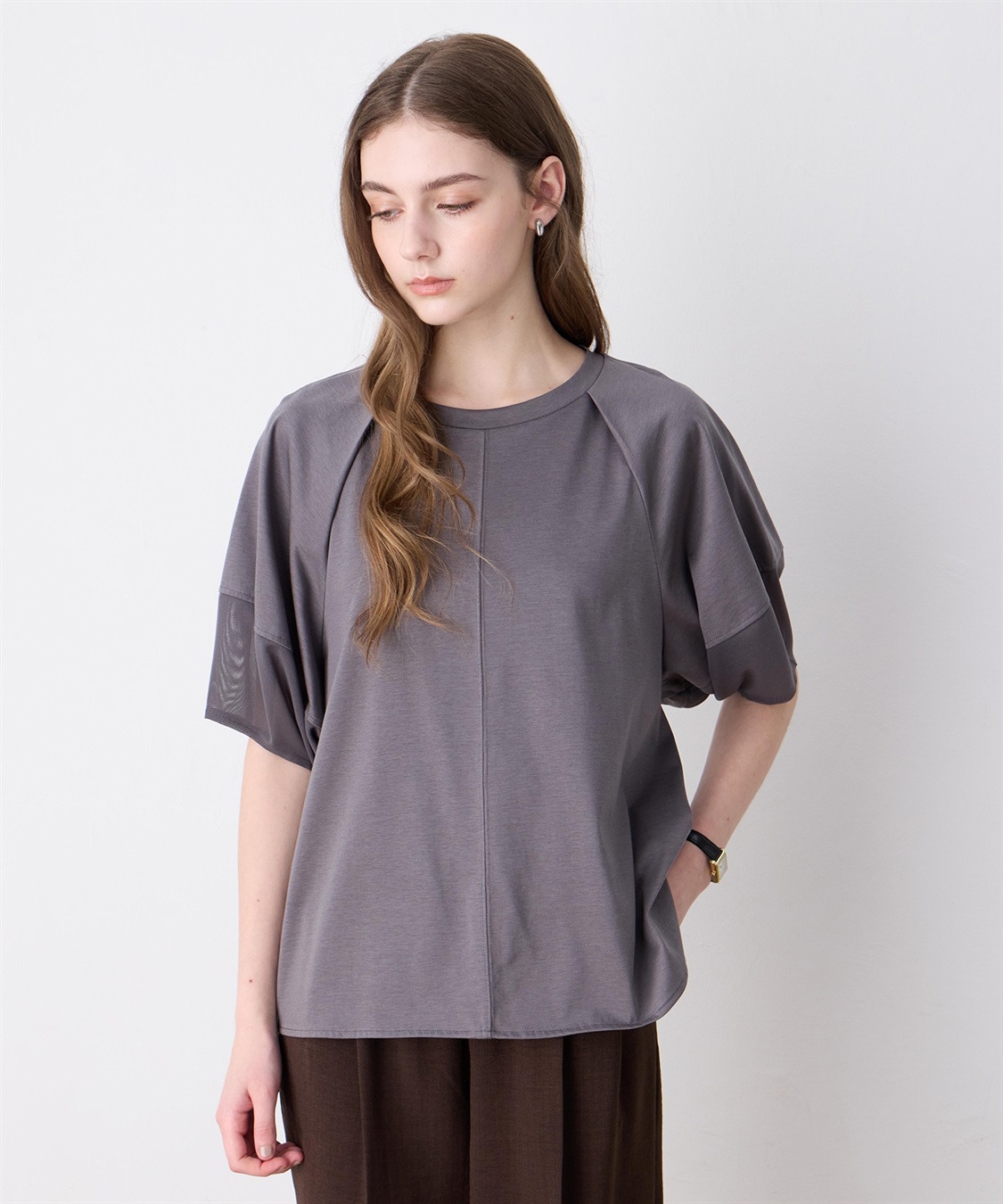 接触冷感】ランタンスリーブプルオーバー LE SOUK HOLIDAY｜クロス