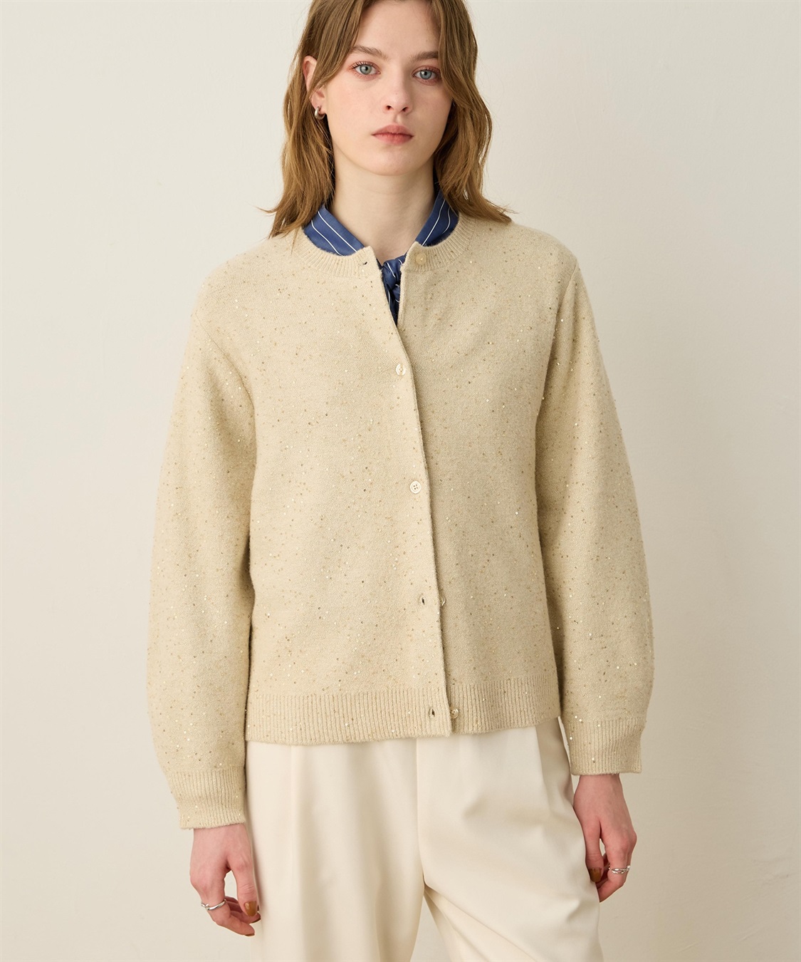 スパンコールニットカーディガン LE SOUK HOLIDAY｜クロスプラス公式