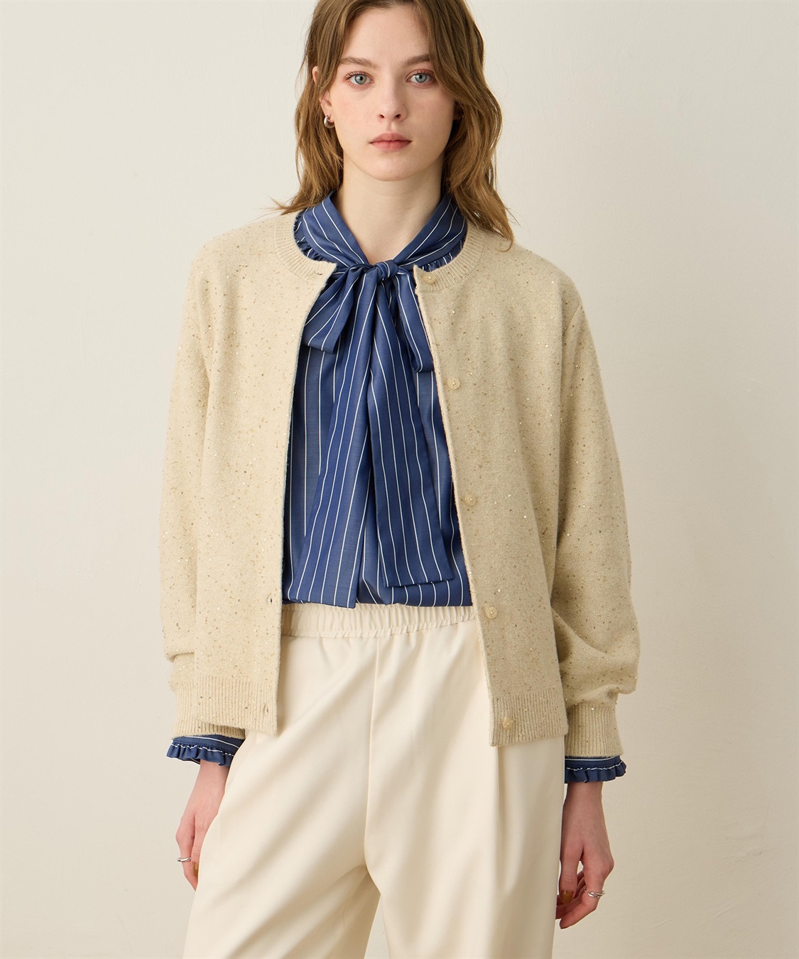 スパンコールニットカーディガン LE SOUK HOLIDAY｜クロスプラス公式