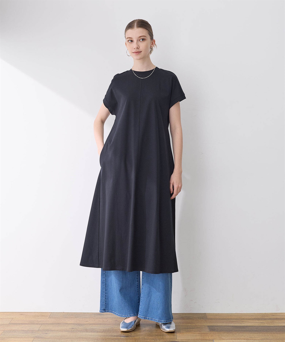 接触冷感】モックネックワンピース LE SOUK HOLIDAY｜クロスプラス公式