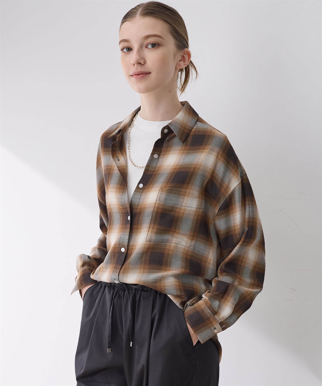 シアーチェックシャツ LE SOUK HOLIDAY｜クロスプラス公式通販サイト