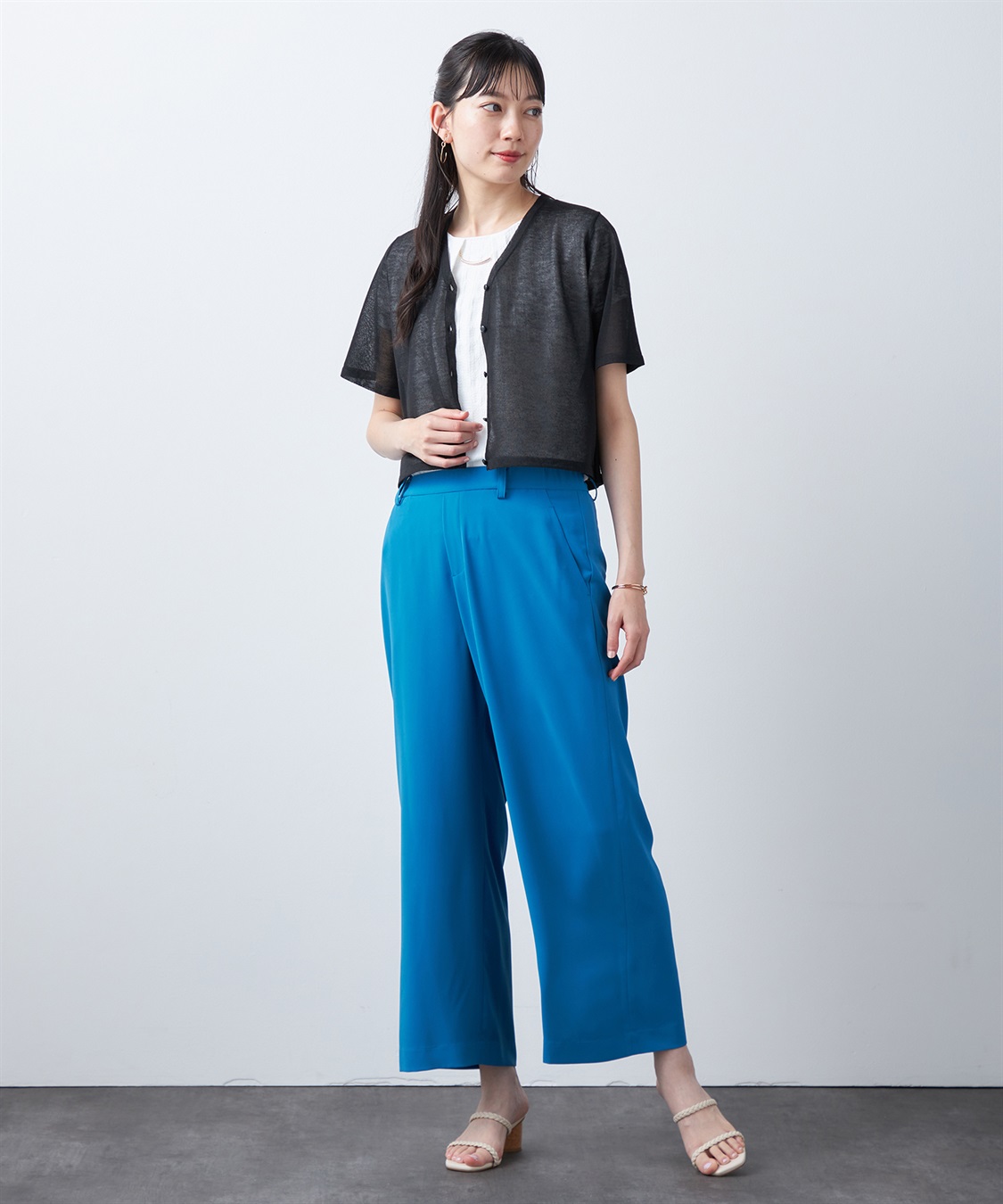 ウォッシャブル】ラメシアーカーディガン A/C DESIGN BY ALPHA CUBIC