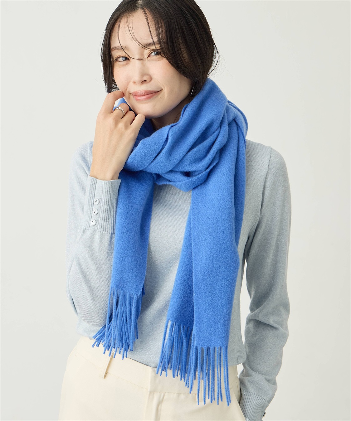 カシミヤミックスマフラー A/C DESIGN BY ALPHA CUBIC｜クロスプラス