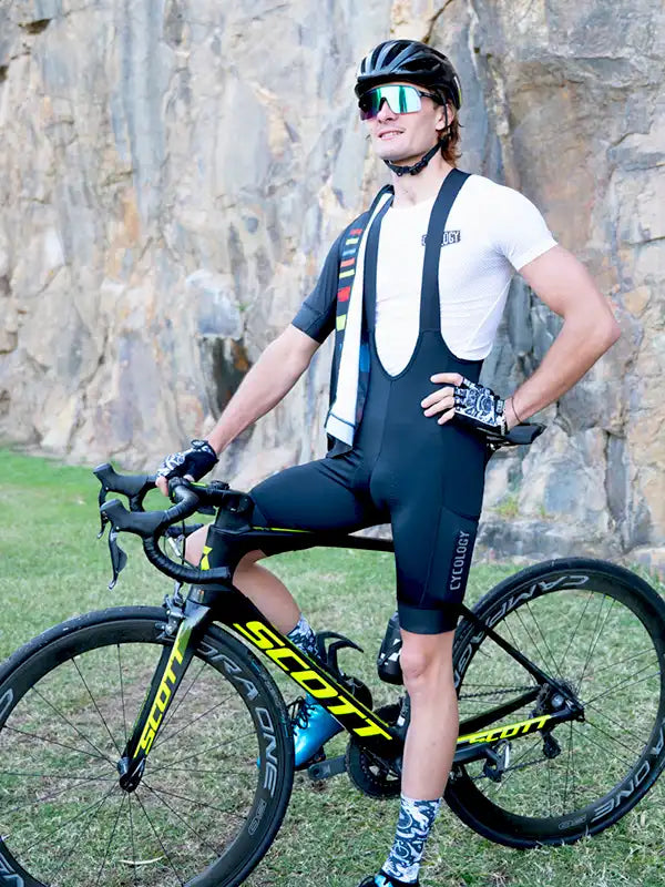 CYCOLOGY MEN'S CARGO BIB SHORTS BLACK | メンズビブショーツ