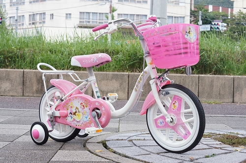 キュートな子供自転車！ディズニープリンセス14インチ！ - 京都の中古