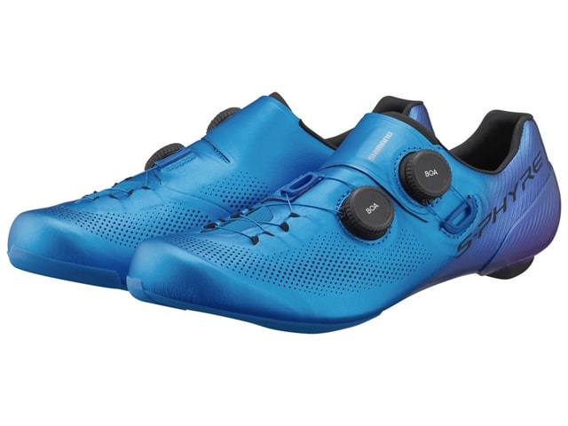 シマノ RC9（SH-RC903）ブルー SPD-SL ロードシューズ【ワイド